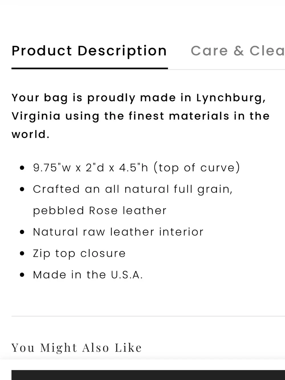 Meanwhile Rose Leather Cosmetic Bag